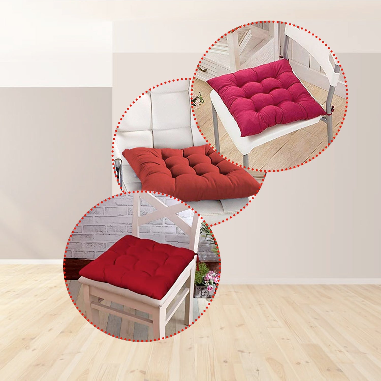9037 Square Chair Pad Seat Cushion for Car Pad, Indoor/Outdoor with Ties (15 inch) DeoDap 9037 Square Chair Pad Seat Cushion for Car Pad, Indoor/Outdoor with Ties (15 inch) DeoDap